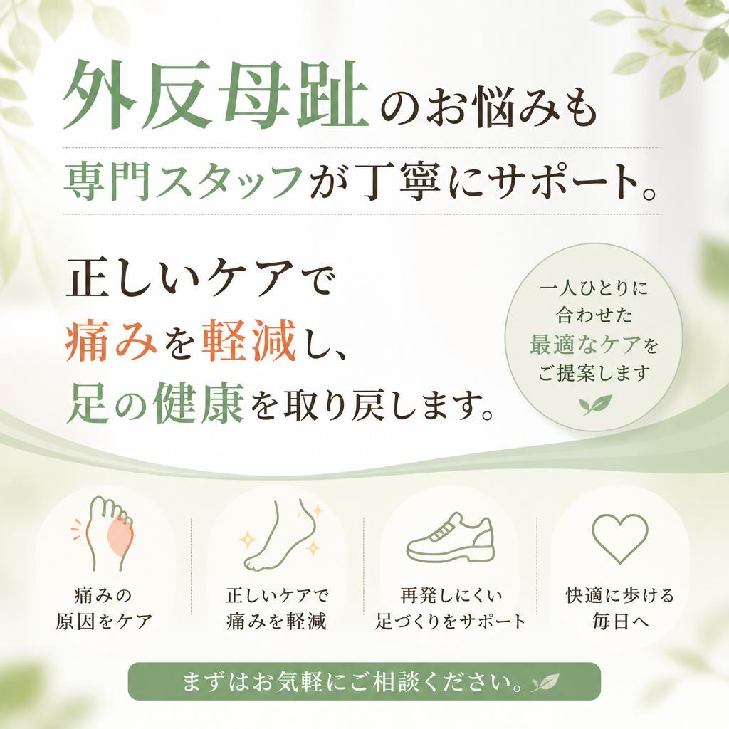 外反母趾もお任せ